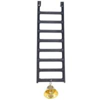 Игрушка д/птиц Лесенка с колокольчиком блистер серая/5044/Дарэлл