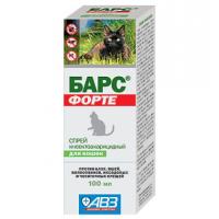 Спрей против блох и клещей Барс Форте для кошек 100мл
