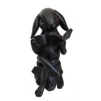 Зайка читает (черный) L21W17H41 718257/D219 Зайка читает (черный) L21W17H41 718257/D219