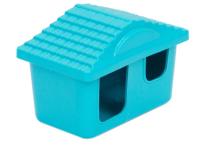 Игрушка д/грыз Домик Zoo-M пластик малый 7,5*11*7,5см бирюзовый/3213бирюз/Дарэлл