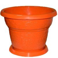 Цветочный горшок №1 1л терракотовый с поддоном