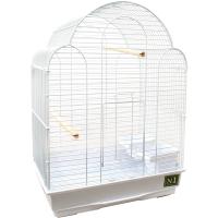 Клетка д/птиц N1 ДКп700А 42*30*57см фигурная укомплектованная белая/6шт/Евро