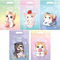 Набор подарочных пакетов 15*22 см зип-лок "Cute kitten" 35шт MESHU /Рельеф