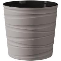 Кашпо Модерн Мини 8л серый жемчуг с вставкой КШ-9704 /8шт/ПП 