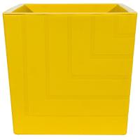 Кашпо Квадро 13л медовый с вставкой 25*25см КВ25-34 /3шт/ЛГ