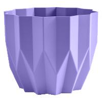 Кашпо Геометрия 0,8л лаванда с дренаж. вставкой КШ-4119 /27шт/ПП