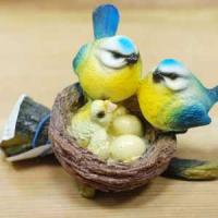 Фигура Гнездо с синицами L18,5W11,5H12см 626540/F595