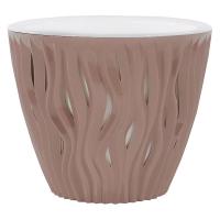 Кашпо Вдохновение 3л фраппе с вставкой КШ-9673 /12шт/ПП