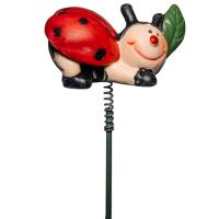 Стикер Божья коровка с листочком KXY13А5455