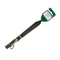 Поводок капрон 15мм*1,5м черный  со светоотражающими полосами DONBARON Поводок капрон 15мм*1,5м черный  со светоотражающими полосами DONBARON