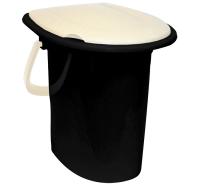 Ведро-туалет 16л белый ротанг М2459 /М-пласт