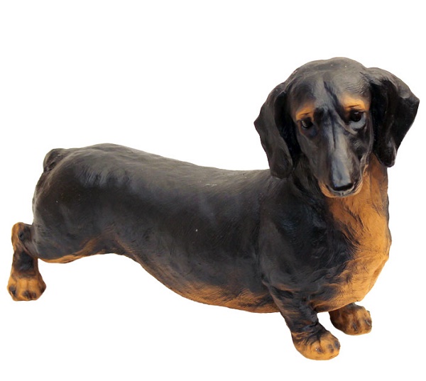 Фигура собака Такса L36W16H25см 626330/F418