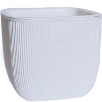 Кашпо Фабио 1,95л белый с дренаж вставкой /8шт/ЭД