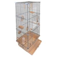 Клетка д/птиц ТУТТИ-3 ECO 42*30*94см (укомплект) бежевый /46222/Дарэлл