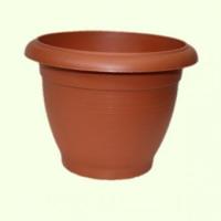 Цветочный горшок Терра 1л терракот с поддоном