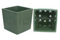 Кашпо Квадро 1,2л нефритовый КВ12-32