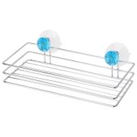 Полка для ванной подвесная  Бриллиант на присосках 25*11,5*4см металл 310778