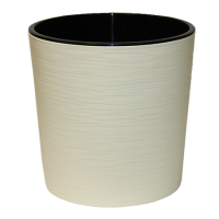 Кашпо Вега 5,2л ванильный с вставкой 20*20см ВГ20-31 /8шт/ЛГ