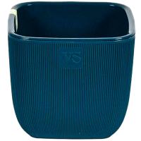 Кашпо Фабио 4,7л синий с дренаж вставкой /8шт/ЭД