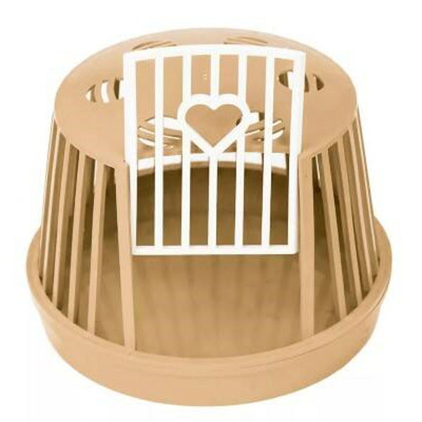 Переноска д/мелких животных пластик (не комплект)беж/3565/Дарэлл