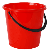 Ведро 10л Ромашка красный 02013