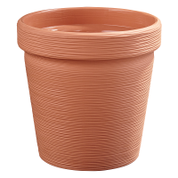 Кашпо Терра 2,35л карамельный с вставкой КШ-9264 /16шт/ПП