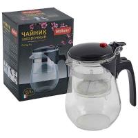 Чайник заварочный 0,5л Gung Fu с кнопкой пластик ручка, фильтр нерж.сталь  Чайник заварочный 0,5л Gung Fu с кнопкой пластик ручка, фильтр нерж.сталь