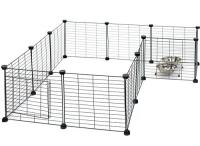 Вольер д/животных МАНЕЖ 12 секций 35*35см разборный черный/4812черн/Дарэленд