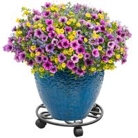 Подставка РЗДИ Напол на колесах один горшок антик серебро 200/2шт в уп 