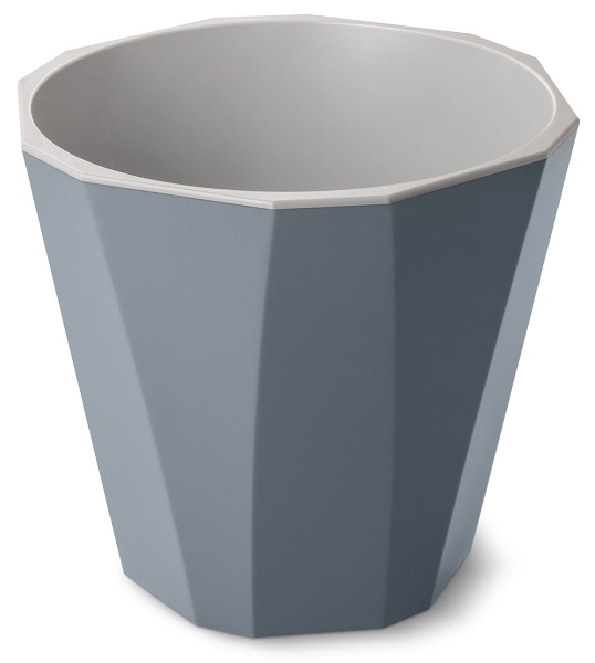 Кашпо Палермо 3,6л темно-серый с вставкой С317ТСЕР /16шт/Мартика