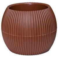 Кашпо Агава 0,35л круглое коричневый с прик.под. А265