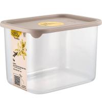 Емкость д/сыпуч. 1л Sugar&Spice квадрат. латте с гибкой крышкой SE1681 /16шт/ПР