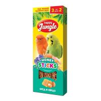 Лакомство для птиц Палочки Хэппи Джангл мед и яйцо 3шт*90гр