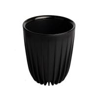 Кашпо Сигма 4,5л черный с вставкой 19*23см СИ19-75 /4шт/ЛГ