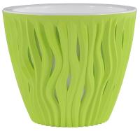 Кашпо Вдохновение 2,25л фисташковый с вставкой КШ-5413 /16шт/ПП