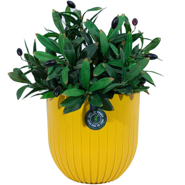 Кашпо Альфа 4л медовый с вставкой 19*19см А19-34/8шт/ЛГ