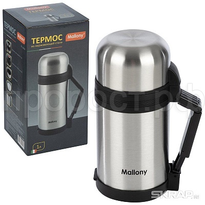 Термос 1л  SF-1000A нерж.сталь /12шт/073006/Mallony Термос 1л  SF-1000A нерж.сталь /12шт/073006/Mallony