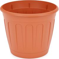 Кашпо Дионис 1,6л коричневый с прикрепленным поддоном М8244