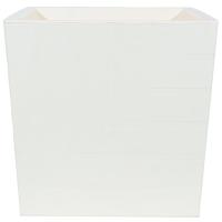 Кашпо Квадро 13л ванильный с вставкой 25*25см КВ25-31 /3шт/ЛГ