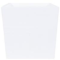 Кашпо Квадро 13л белый с вставкой 25*25см КВ25-10 /3шт/ЛГ