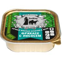 Собаки ZooRing д/всех пород собак желе фрикасе с лососем ж/б 100гр/16шт/63711 ЧЗ