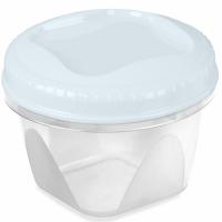 Банка д/хранения пищ. прод. Тондо 1,2л с завинчивающейся крышкой светло-голубой С287 /20шт/Мартика