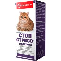 РЕЦЕПТ Стоп Стресс таблетки для кошек 15таб*200мг/10шт/АС ЧЗ