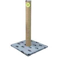 Когтеточка столбик мех, джут серый 47*47*80см/DONBARON Когтеточка столбик мех, джут серый 47*47*80см/DONBARON