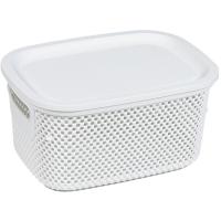 Корзина д/хранения Лофт 3,5л c крышкой прямоуг. белый А270 /20шт/ Арз