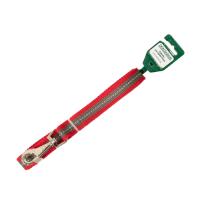 Поводок капрон 25мм*5м красный с серой полосой DONBARON Поводок капрон 25мм*5м красный с серой полосой DONBARON