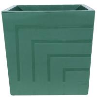 Кашпо Квадро 13л нефрит с вставкой 25*25см КВ25-32 /3шт/ЛГ