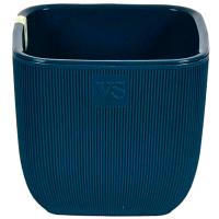 Кашпо Фабио 1,95л синий с дренаж вставкой /8шт/ЭД