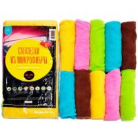 Салфетка универсальные (10шт) 30*30см из микрофибры ТХ-111УЗ200 /40шт/ АкваМаг