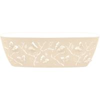 Балконный ящик Бабочки 47*15см 7,3л овальный молочный туман с вставкой РТ4016 /6шт/ ПТ